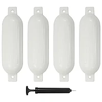 Bară de protecție barcă, 4 buc., alb, 51x14 cm, PVC