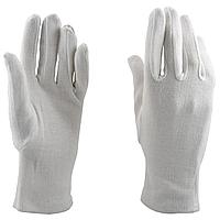 Manusi PRIMA tricotate interlock din bumbac, albe