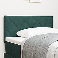 Tăblie de pat model romboidal verde închis 90 cm catifea