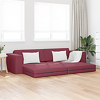 Canapea Pat 2 în 1 Bordó 245x150x60.5 cm
