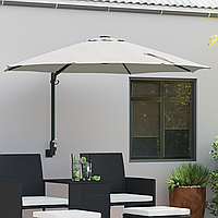 Umbrelă Cantilever Bej Poliester, Aluminiu Mare Pliabilă