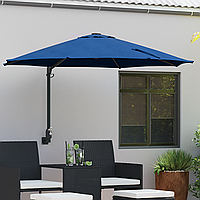 Umbrelă de Patio Albastru Azur Poliester Mare Înclinabilă