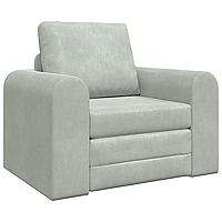 Canapea Pat 2 în 1 Gri Deschis 98x71x83 cm Catifea