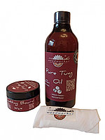 Mix N Match Pure Tung Oil & Cutting Board Wax, 500ml/100ml, laveta bumbac, food-safe, non toxic