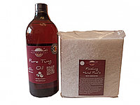 Prep N Shine-Pure Tung Oil & Hand Pad s Non Abraziv alb, 1000 ml, food-safe, non toxic