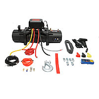 Troliu electric cu telecomanda 12V, 6.1T (13500lbs) 6.5CP, cablu sintetic 9x24m, solenoid 400A Breckner