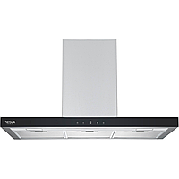 Hota decorativa Tesla DC900AXB, T-shape, 630 m3/h, 1 motor DC 75 W, Display LED, 90 cm Inox/Sticla