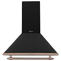 Hota decorativa retro Tesla DC600ABP, 630m3/h, 1 motor 190W, 3 trepte, LED 2x2W, 60cm Negru