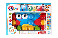 Joc educativ mega mozaic, TechnoK, pentru bebe, 26 pioneze si 6 sabloane