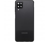 Capac Baterie Samsung Galaxy A12 A125, Cu Geam Blitz - Geam Camera Spate, Negru