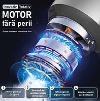 Aspirator portabil pentru masina cu baterie litiu 4000mAh, fara fir, aspirare umeda, uscata si suflare, 120w, gri
