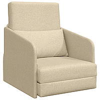 Sofa Pat 2 în 1 Crem 65x80x83 cm Țesătură