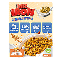 Cereale cu 30% Proteina, Vegane, Indulcite Natural, cu Carbohidrati Redusi, Fara Zahar si Fara Gluten - Aroma de Unt de Arahide 250G