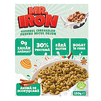 Cereale cu 30% Proteina, Vegane, Indulcite Natural, cu Carbohidrati Redusi, Fara Zahar si Fara Gluten - Aroma de Scortisoara 250G