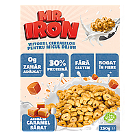 Cereale cu 30% Proteina, Vegane, Indulcite Natural, cu Carbohidrati Redusi, Fara Zahar si Fara Gluten - Aroma de Caramel Sarat 250G