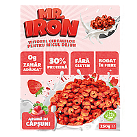Cereale cu 30% Proteina, Vegane, Indulcite Natural, cu Carbohidrati Redusi, Fara Zahar si Fara Gluten - Aroma de Capsuni 250G
