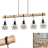 Lustra JIJU® Cu Lemn Rustic e27*6 maxim 60w/bec