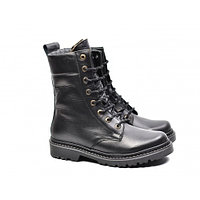 Bocanci militari pentru barbati din piele naturala inalti imblaniti Army Force GKR 955N