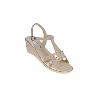 OFERTA marimea 36, 39 - Sandale dama de vara cu platforme de 6cm, din piele naturala, bej - LS17BEJ