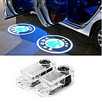 Set de 2 lampi led Logo Skoda portiera / usa auto Xentech Light