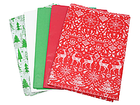 Hartie de impachetat Craciun BAISDY , 100 coli, 35, Ã , 50, cm, 5 modele festive