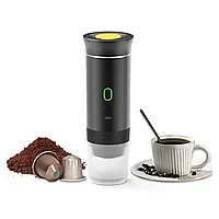 Espressor Portabil Razo compatibil cu capsule Nespresso, capsule Dolce Gusto, cafea macinata, Mod incalzire, Negru