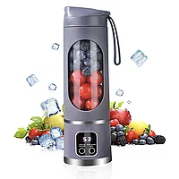 Mini Blender Electric Portabil Razo, Multifunctional, fara BPA, 450 ml, incarcare USB, control multiviteza