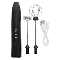 Mixer spumator de lapte Razo, acumulator reincarcabil USB, cu 2 capete, 3 trepte de viteza, pentru capucino,