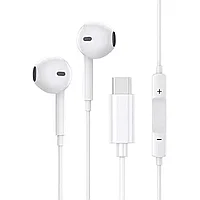 Casti intraauriculare cu fir, Ville Pres Secs tip C, microfon si butoane de control al volumului, compatibile