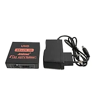 Splitter HDMI Andowl cu 2 mufe Q HD2 : Culoare - negru
