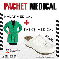 Halat verde si saboti medicali albi cod 154405