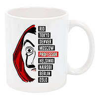 Cana alba personalizata, La Casa Del Papel 300ml, INOVATIX®. 330ml