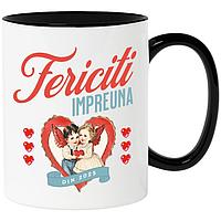 Cana alba personalizata,Cuplu Copii Ingeri Inima MN INOVATIX®. 330ml