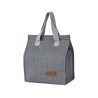 Geanta termoizolanta tip bento bag, camping cooler bag, Aluminiu, 22.5 x 13 cm, 3.3 L, gri