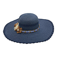 Palarie de Dama cu Bor mare si Accesorii Decorative , Eleganta si Protectie Solara