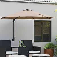 Umbra de patio Taupe Poliester Mare Pliabil Umbra de patio