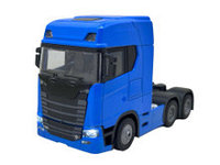 Macheta Scania T770S 1:32 albastru replica metal lumini si sunete, usi deschise