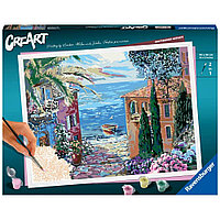 Ravensburger - CreArt pictura pe numere pentru adulti peisaj mediteranean