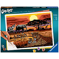 Ravensburger - CreArt pictura pe numere pentru adulti peisaj din savana