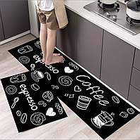 Set 2 Covoare Antiderapante pentru Baie și Bucătărie Confort, Siguranță și Design espresso