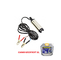 Pompa transfer combustibil 12 L min, submersibila, electrica 12V + CADOU RECIPIENT 5L