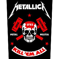Back Patch Oficial Metallica Metal Militia