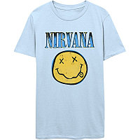 Tricou Oficial Nirvana Xerox Happy Face Blue