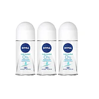 Set 3 x Deodorant Roll-On Nivea Woman 50ml, Fresh Comfort, Anti-urme albe, revirgorant, prospetime de durata,