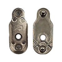 Suport metalic cu ghidaj pentru bara ovala de 15 x 29 mm, 50 buc / set