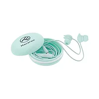 Casti in-ear cu microfon si toc de depozitare, conector jack 3.5 mm si mini urechiuse, Blue, TVS291