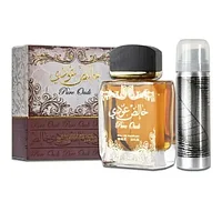 Set Pure Oudi, Lattafa, Barbati, Apa de Parfum - 100ml + Deo - 50ml