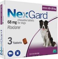 Tablete Nexgard de la purici și câini pentru câini 10-25 kg