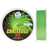 Fir textil multifilar Baracuda Challenge 9X 150 m, verde fluo 0.25 mm