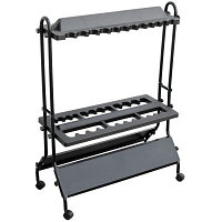 Stand metalic pentru 24 lansete, 91 x 69 x 31 cm, negru